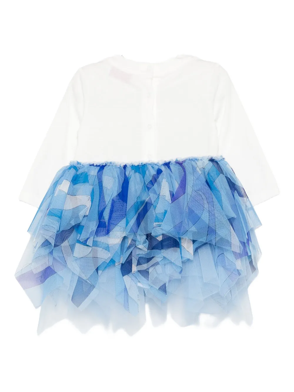 PUCCI Junior embroidered tulle dress Blauw
