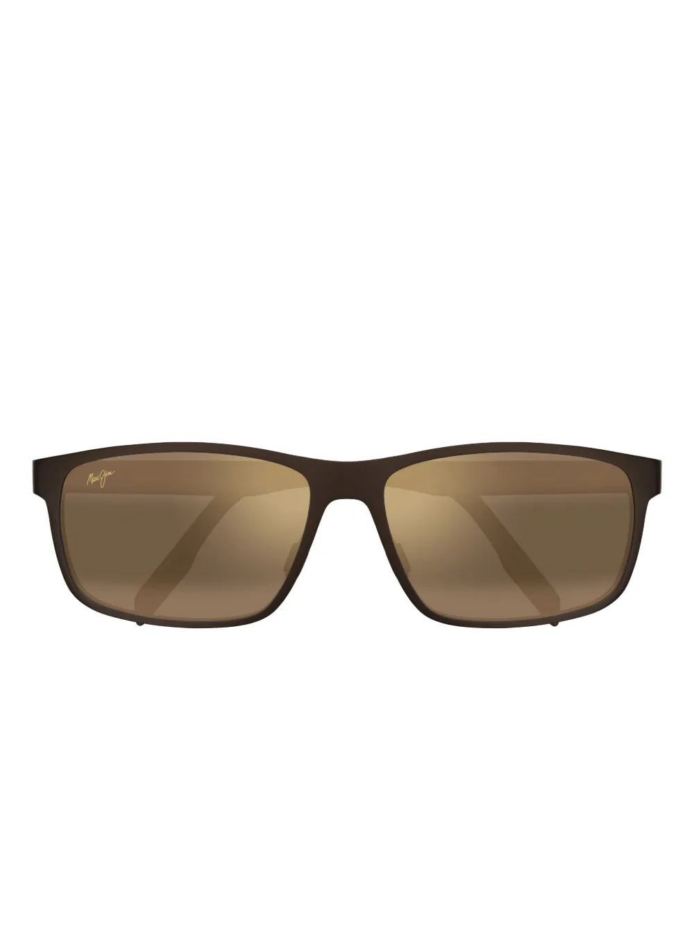 Maui Jim Anemone Rectangle-frame Sunglasses In Brown