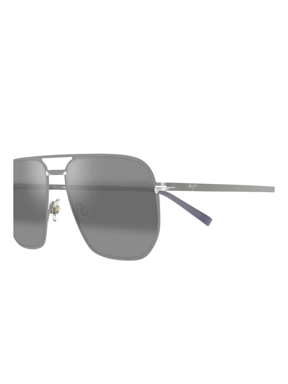 Maui Jim Shark's Cove zonnebril met vierkant montuur Zilver
