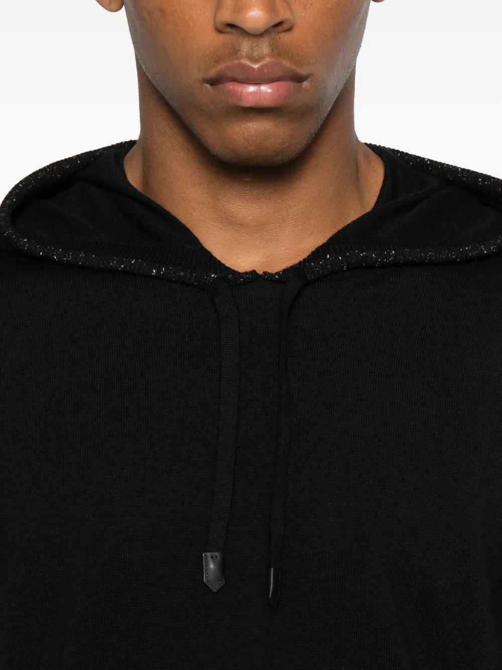 Canali Hoodie verfraaid met pailletten Zwart