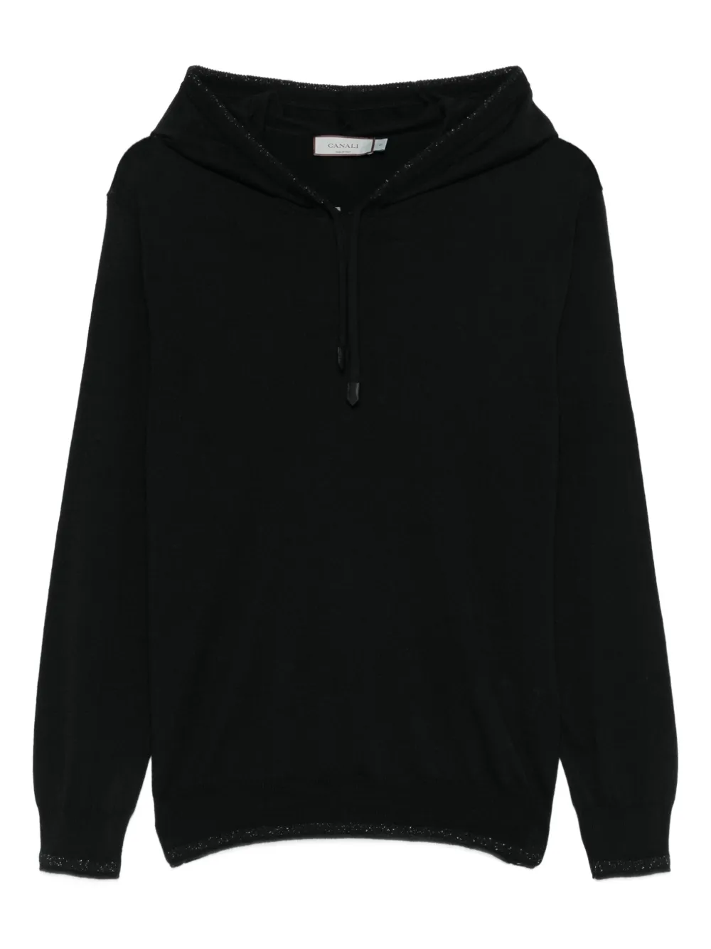 Canali sequin-embellished hoodie | Black | Image 1