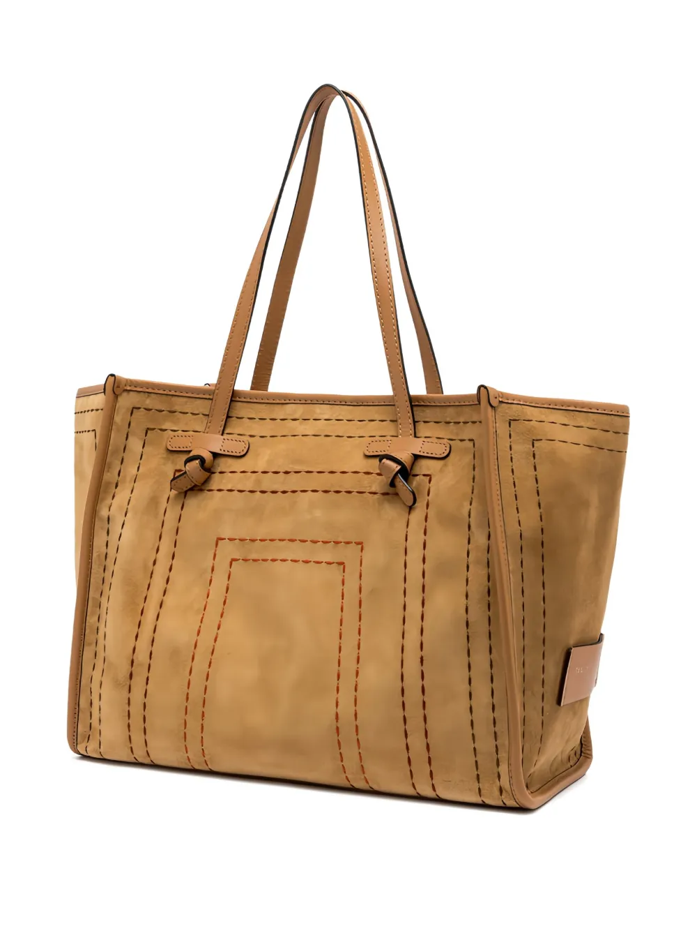 GIANNI CHIARINI Club Marcella suede tote bag Beige