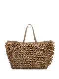 GIANNI CHIARINI Marcella fringed tote bag - Neutrals