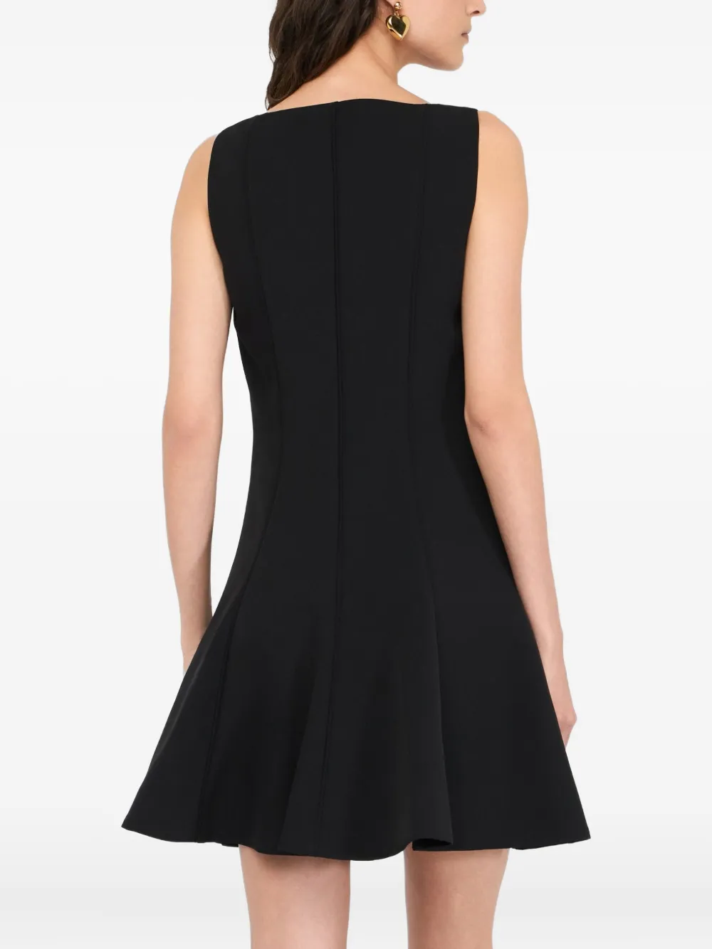 LIU JO zip-front pleated dress Zwart