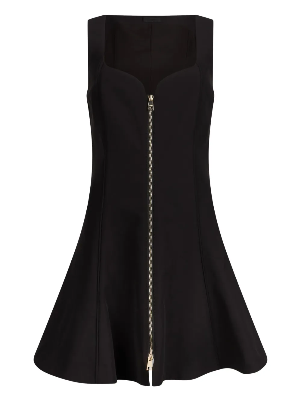 LIU JO zip-front pleated dress Zwart