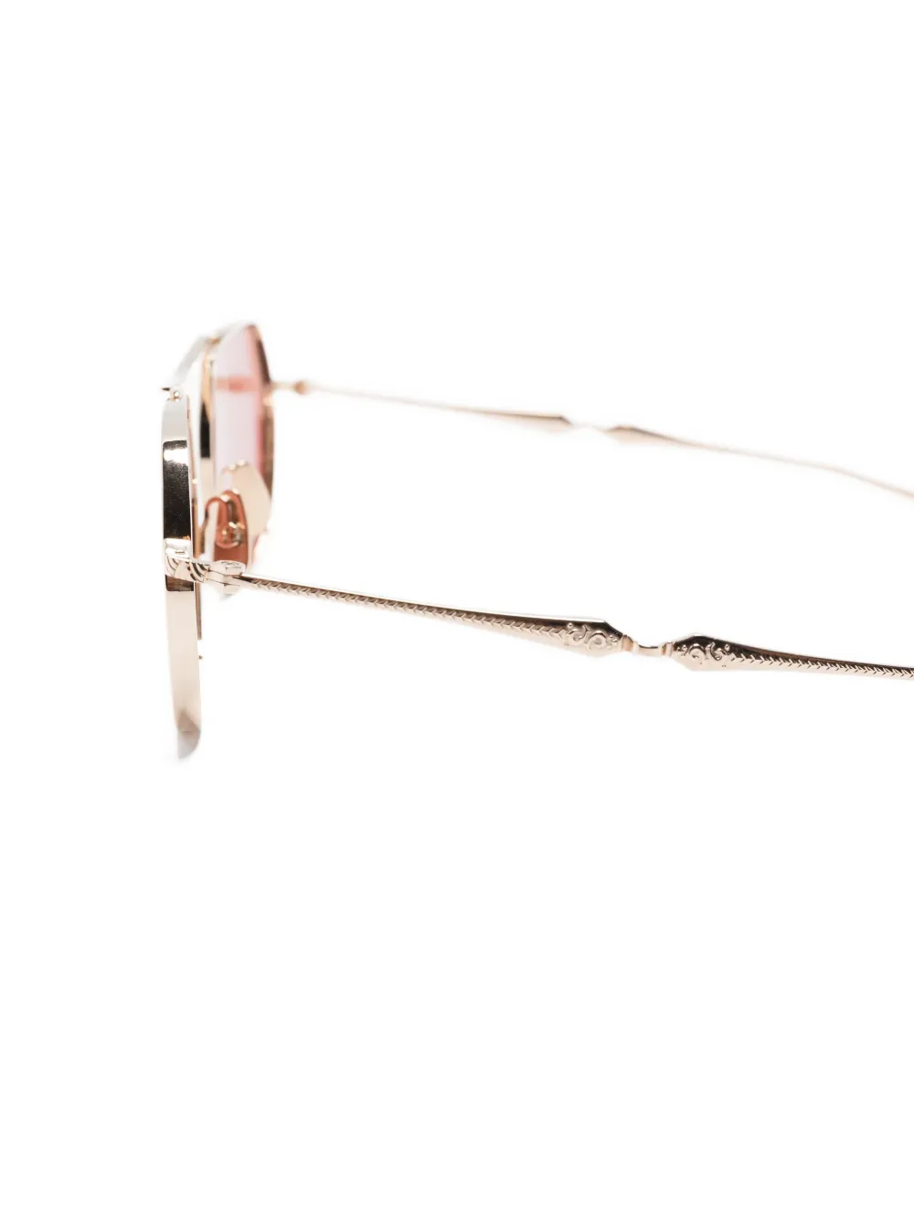 Garrett Leight Ryders zonnebril met geometrisch montuur Goud