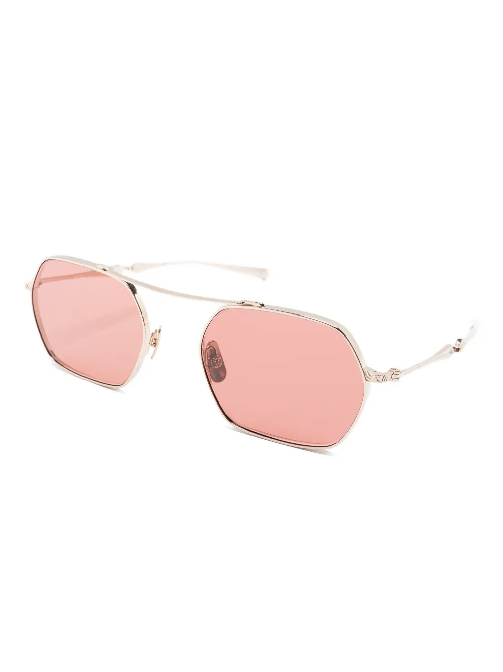 Garrett Leight Ryders zonnebril met geometrisch montuur Goud