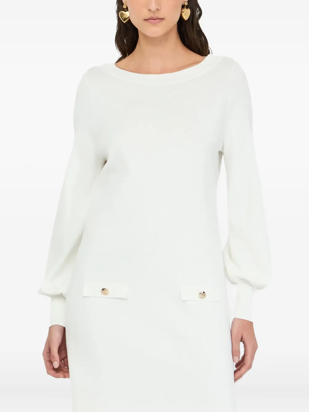 LIU JO puff-sleeve mini dress Wit