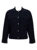Max Mara pointed-collar patch-pocket shirt jacket - Blue