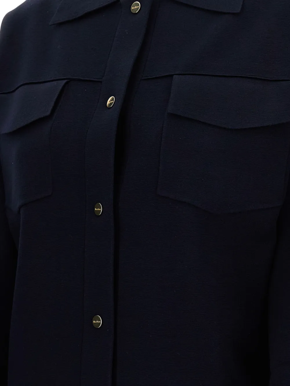 Max Mara pointed-collar patch-pocket shirt jacket | Cropped Jackets | Image 2