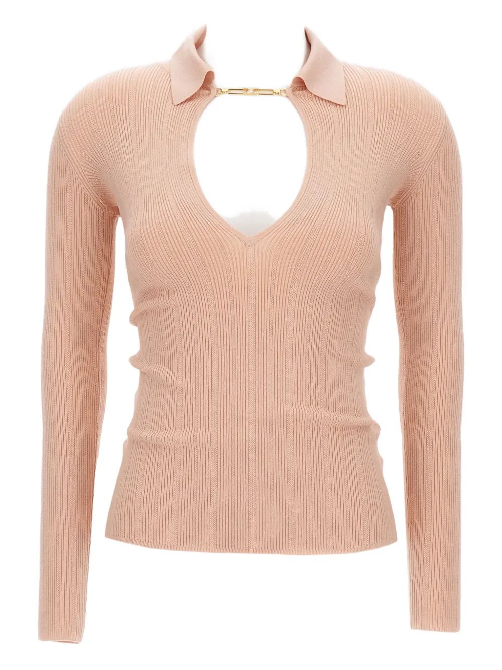 Elisabetta Franchi Maglione a coste - Rosa