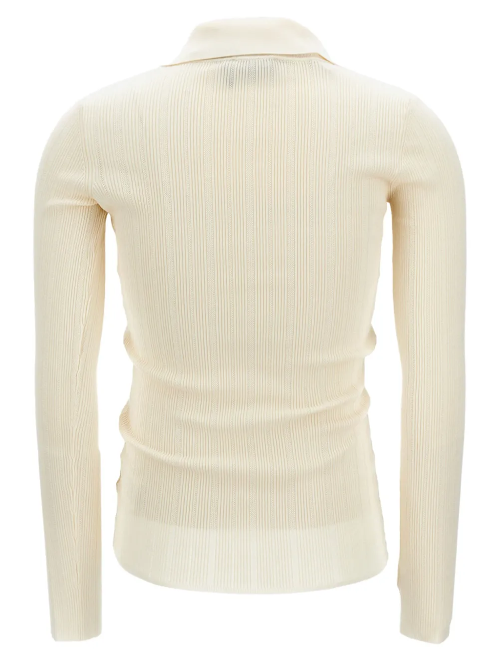 Elisabetta Franchi chain-detail ribbed sweater Beige