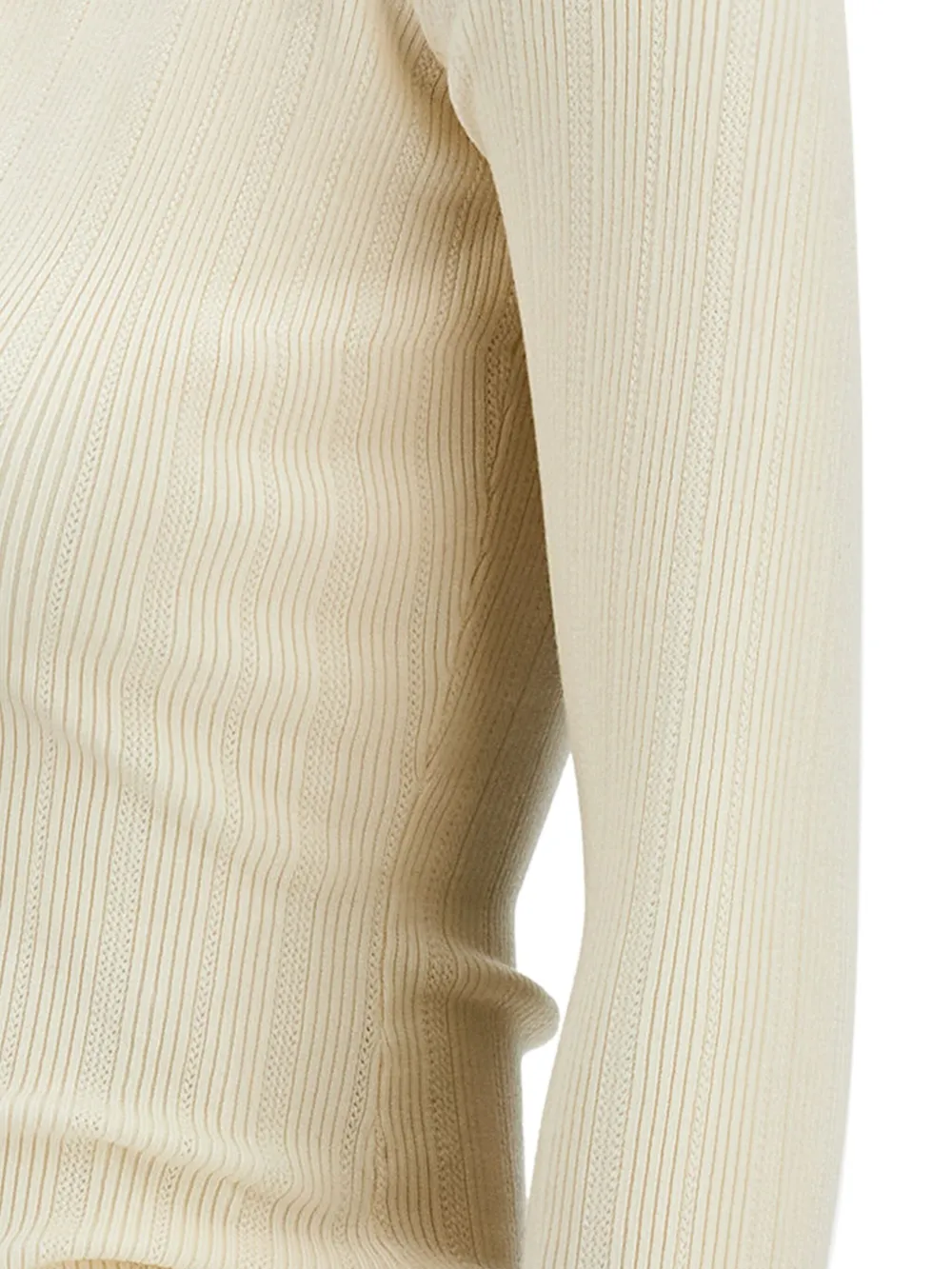 Elisabetta Franchi chain-detail ribbed sweater Beige