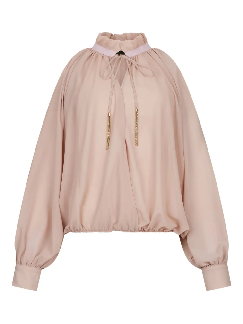 LIU JO high-neck tassel blouse - ピンク LIU JO high-neck tassel blouse - ピンク