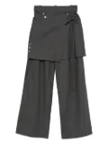 ALOHAS wrap-front trousers - Grey