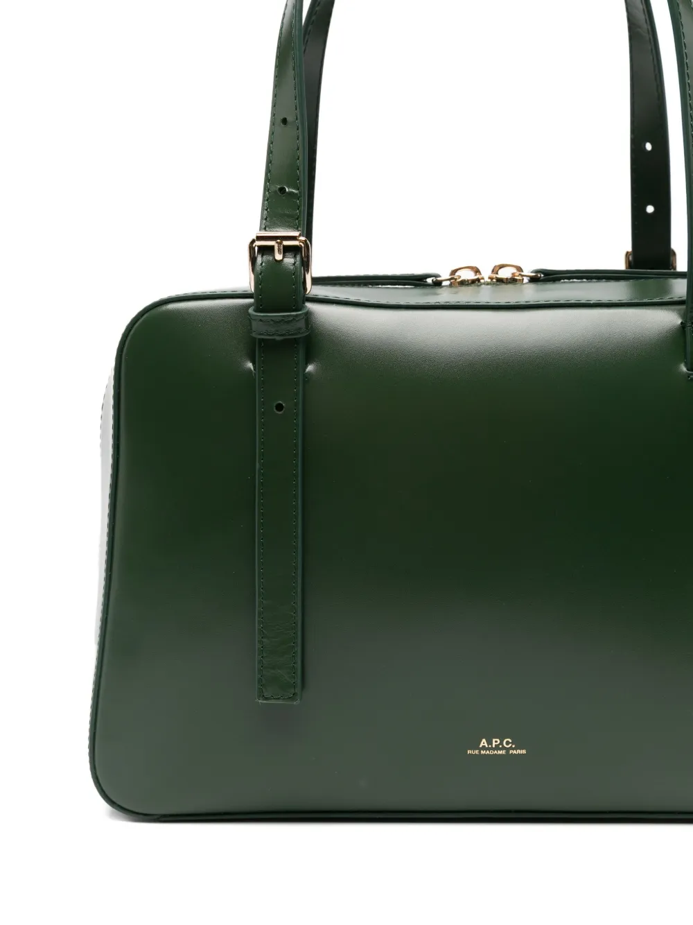 A.P.C. Virginie leren shopper Groen