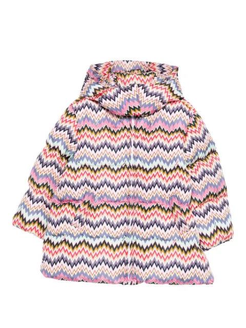 Missoni Kids chevron-pattern puffer coat