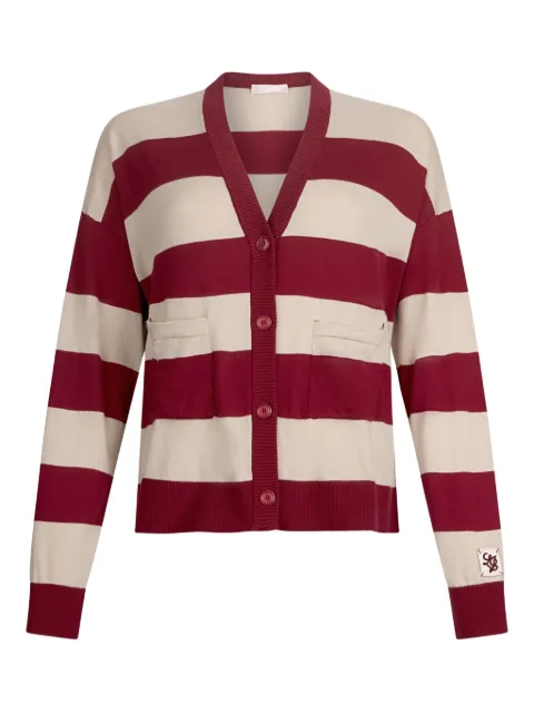 LIU JO striped patch-embellished cardigan