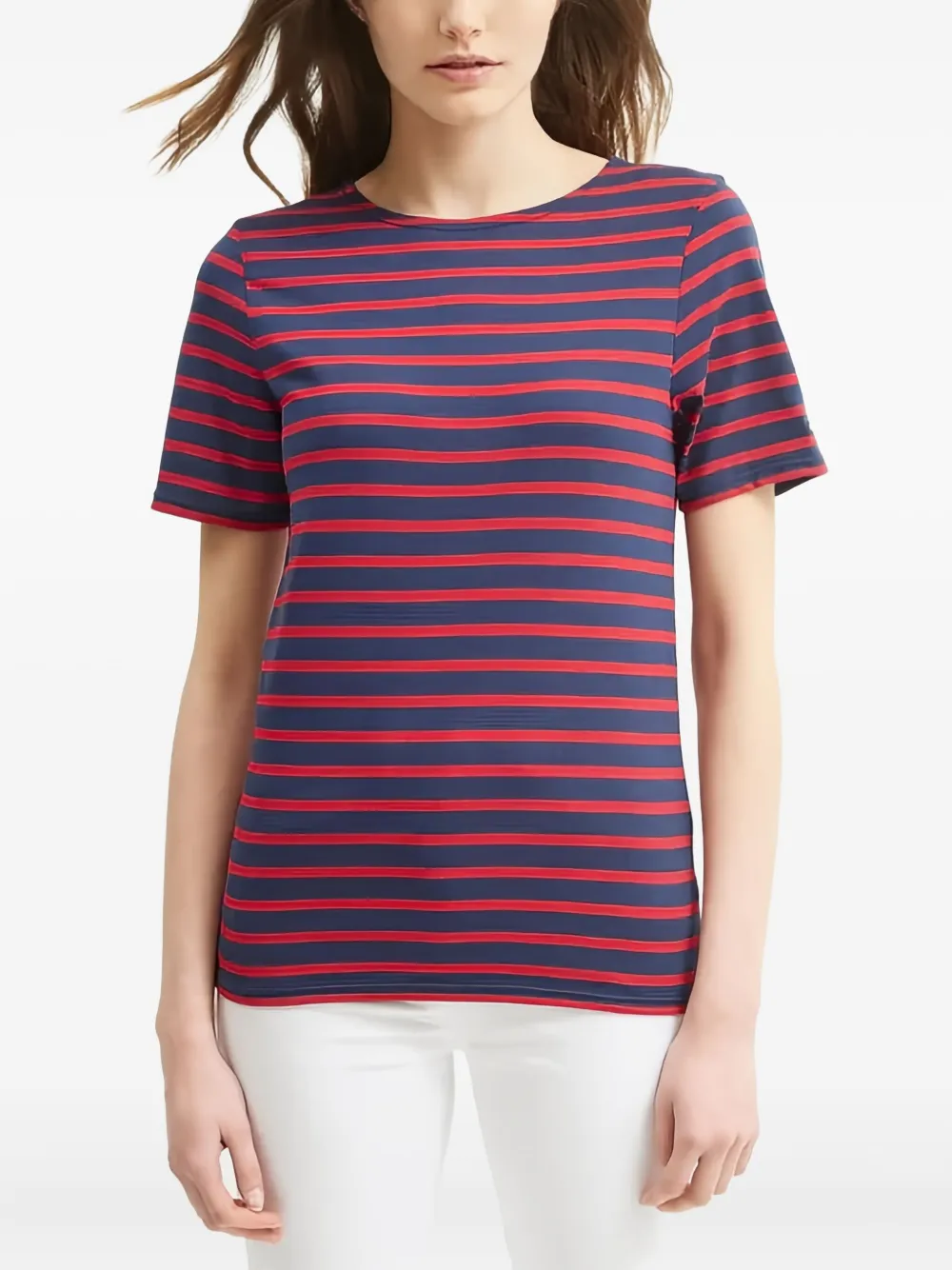 striped-pattern T-shirt