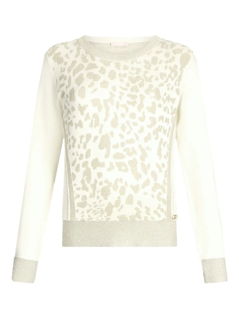 LIU JO animal-print jacquard jumper - ホワイト LIU JO animal-print jacquard jumper - ホワイト