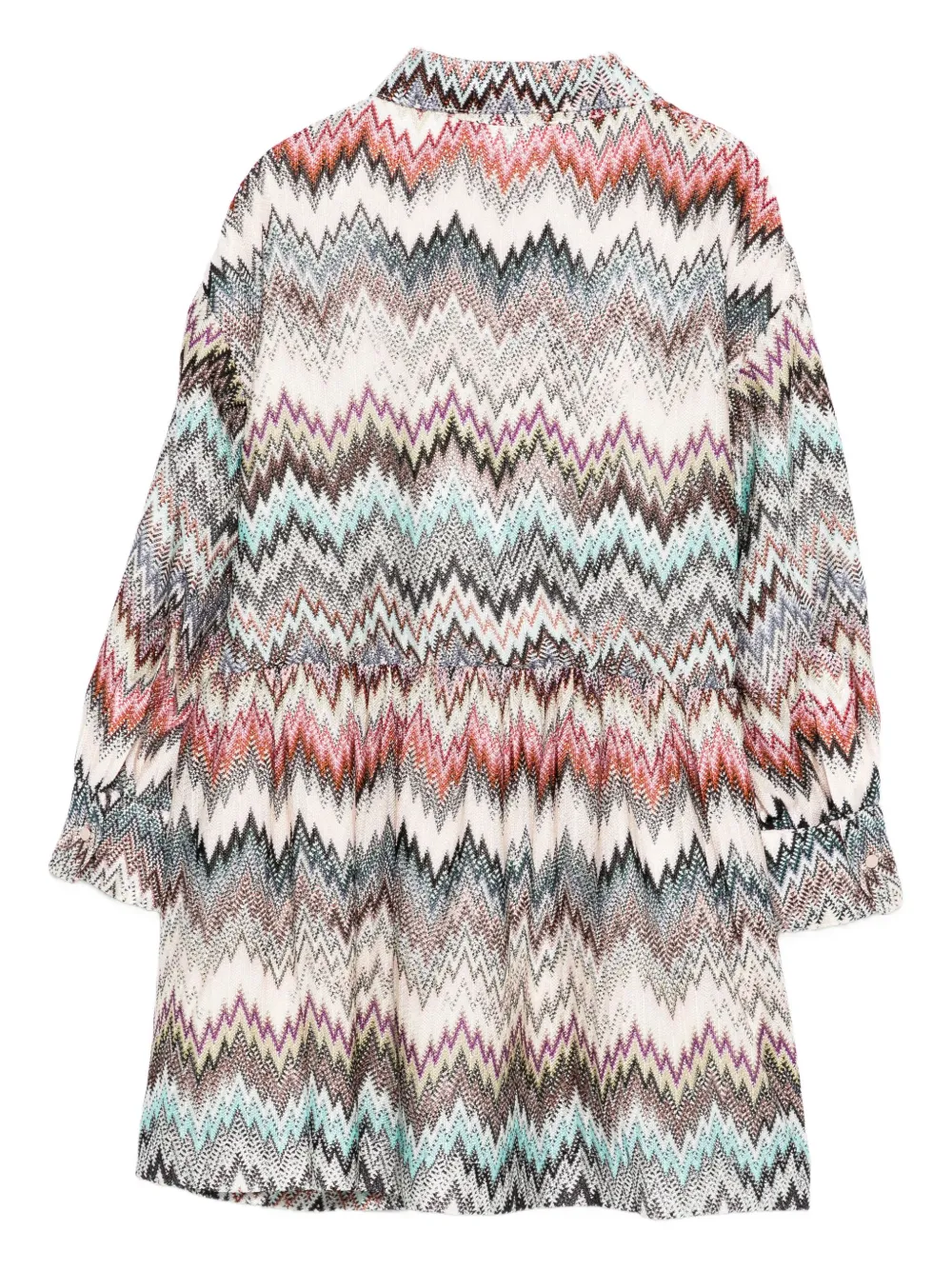 Missoni Kids Jurk met zigzag patroon Zwart
