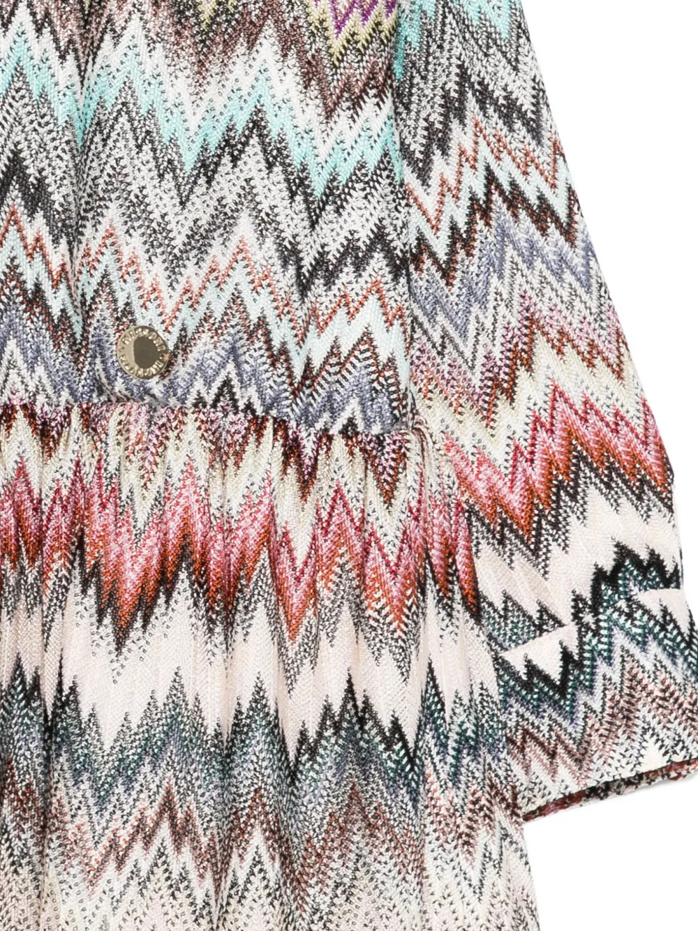 Missoni Kids Jurk met zigzag patroon Zwart
