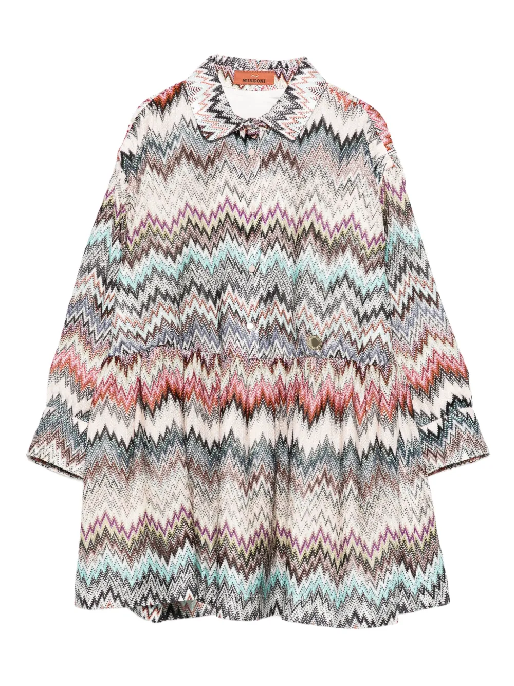 Missoni Kids Jurk met zigzag patroon Zwart