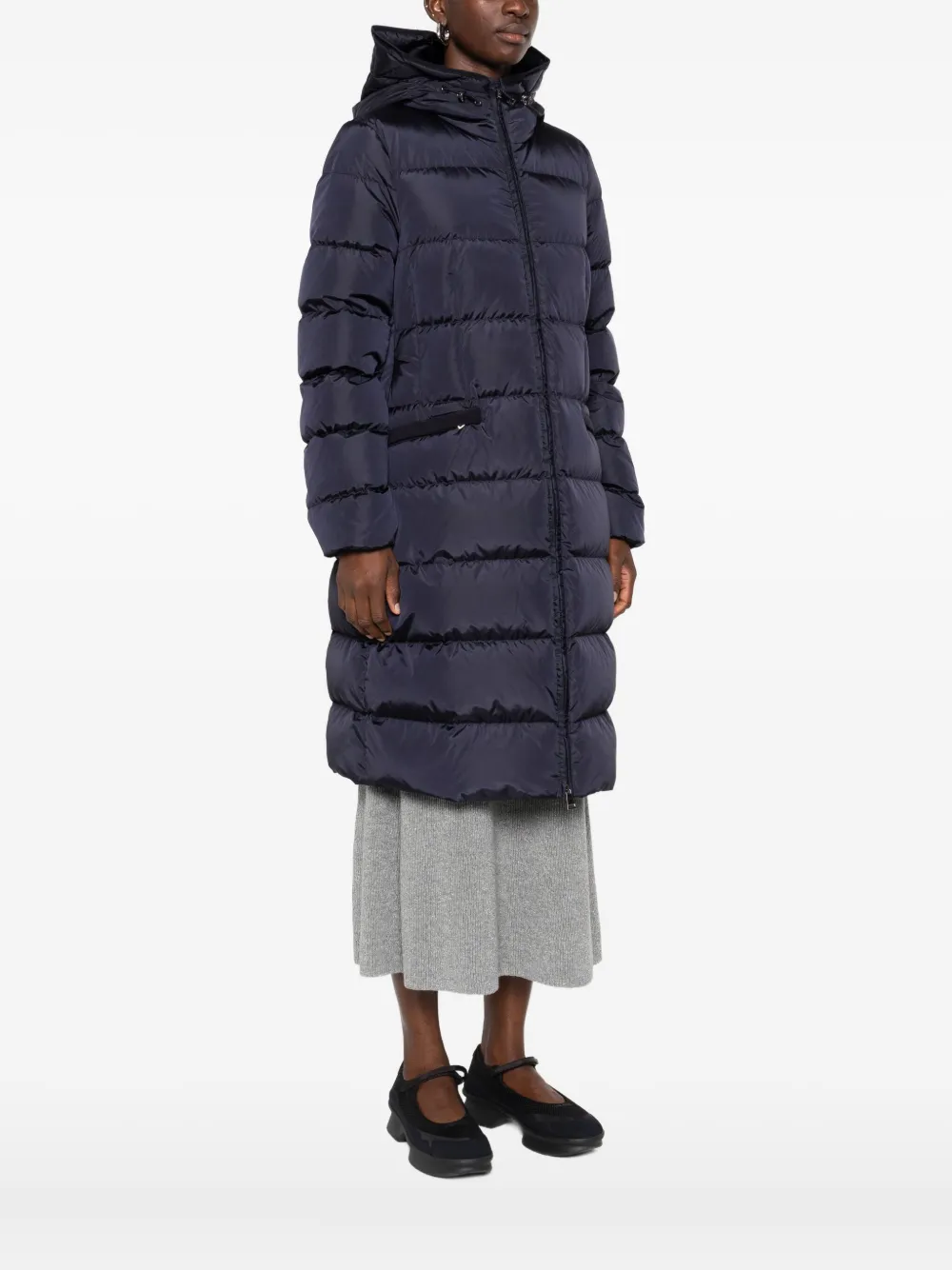 Moncler Avocette gewatteerde jas met capuchon Blauw