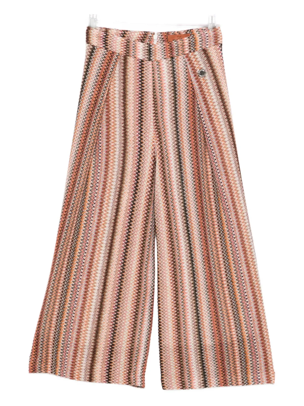 Missoni Kids striped knit trousers - Marrone