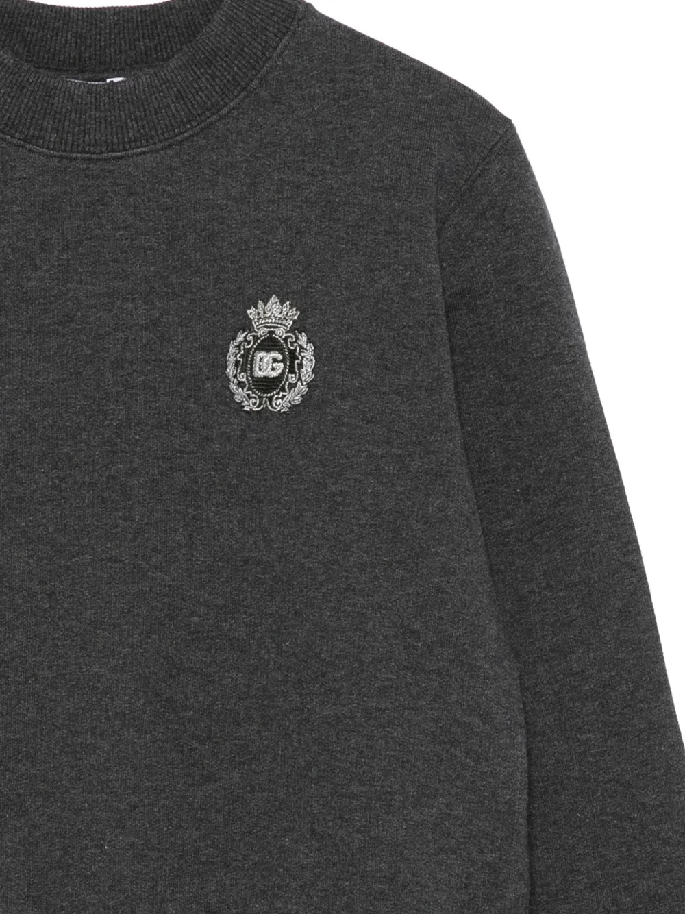 Dolce & Gabbana Kids Sweater met wapenschild Grijs