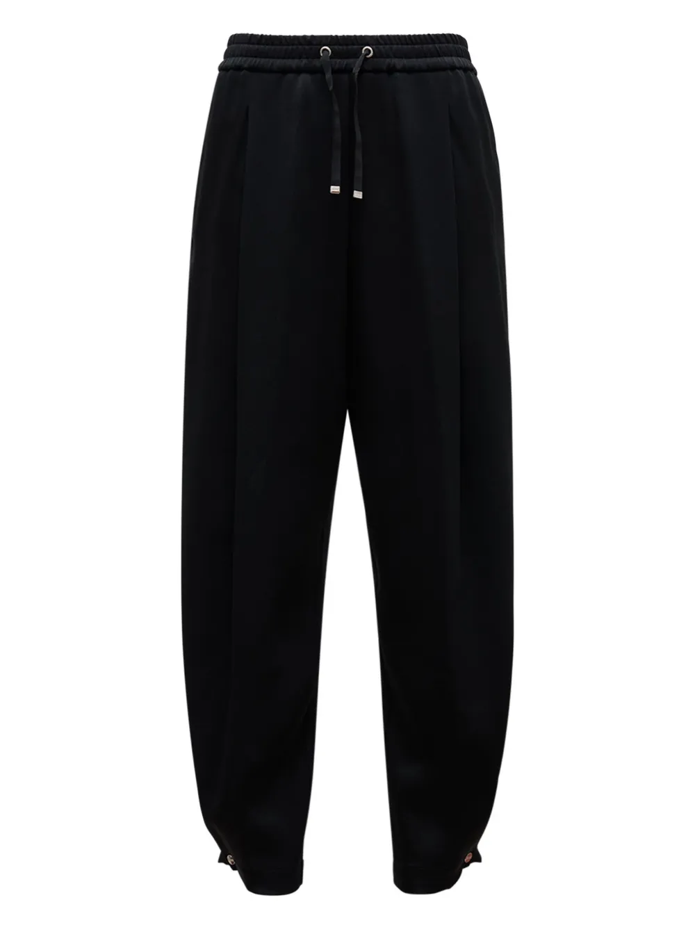 Herno Pleated Drawstring Track Pants In Black