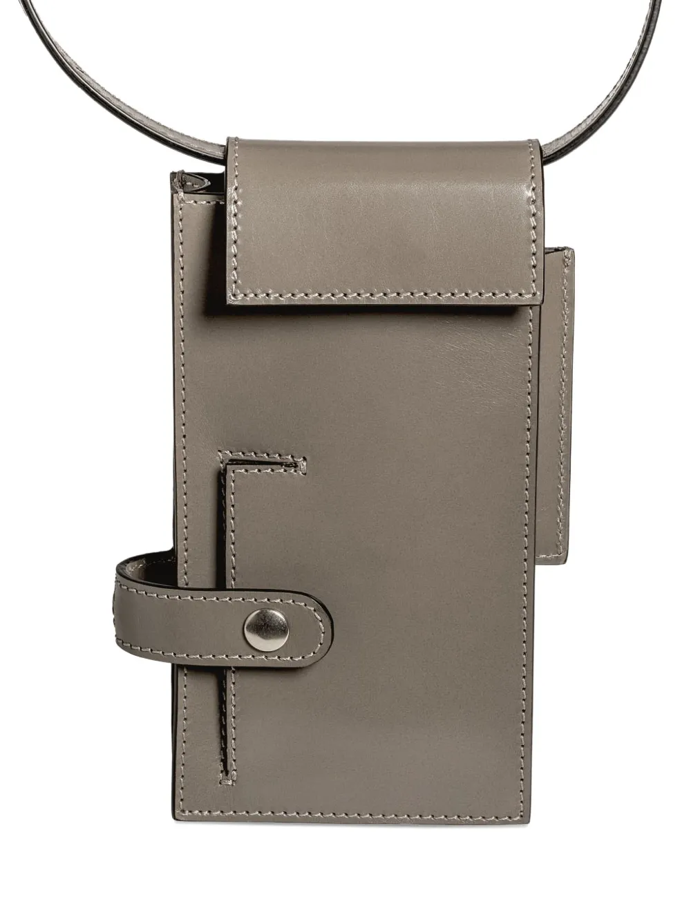 Merryl Tielman mini Jimmy flap-pocket leather bag | Grey | Image 1