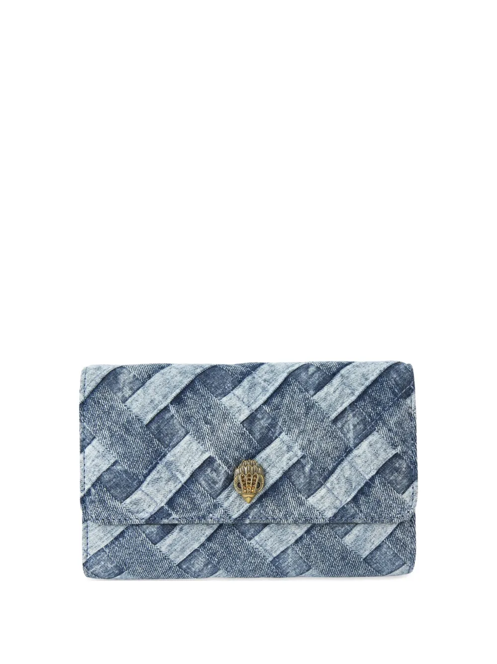 KG Kurt Geiger mini Kensington denim weave chain bag | Blue | Image 1
