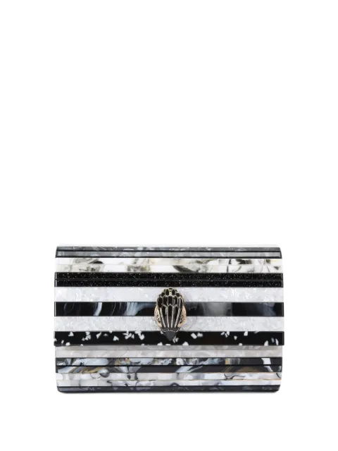 KG Kurt Geiger striped shell-embellished clutch bag