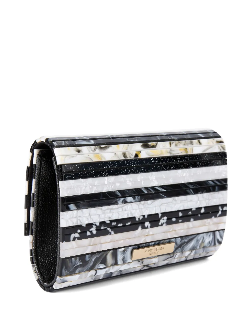 KG Kurt Geiger striped shell-embellished clutch bag | Image 2