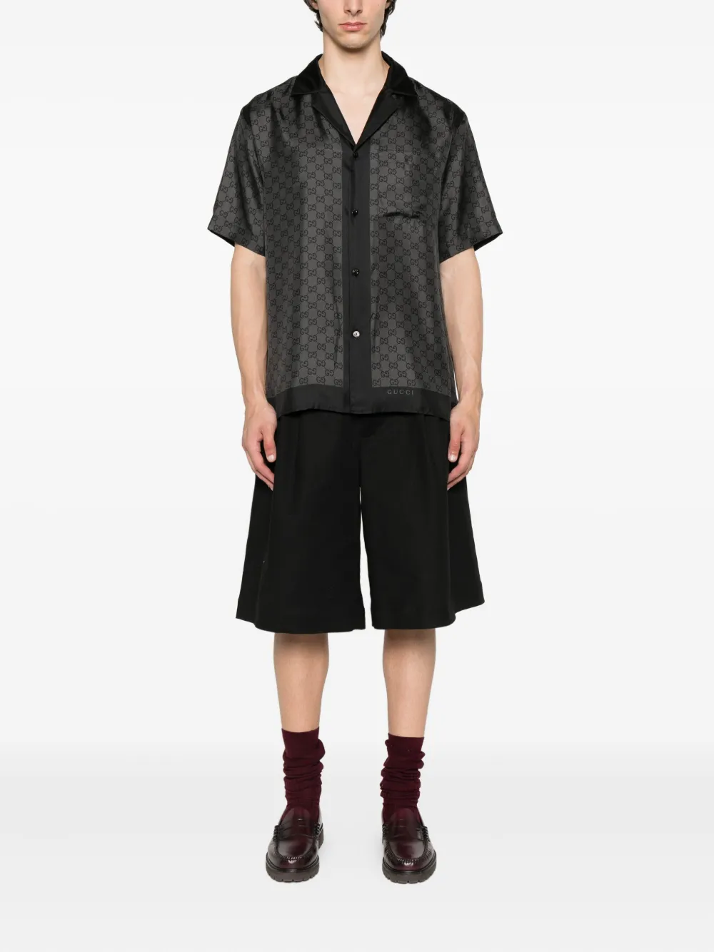 Gucci GG Supreme overhemd met patroon - Zwart