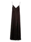 STAUD Trinity lace-insert maxi dress - Brown