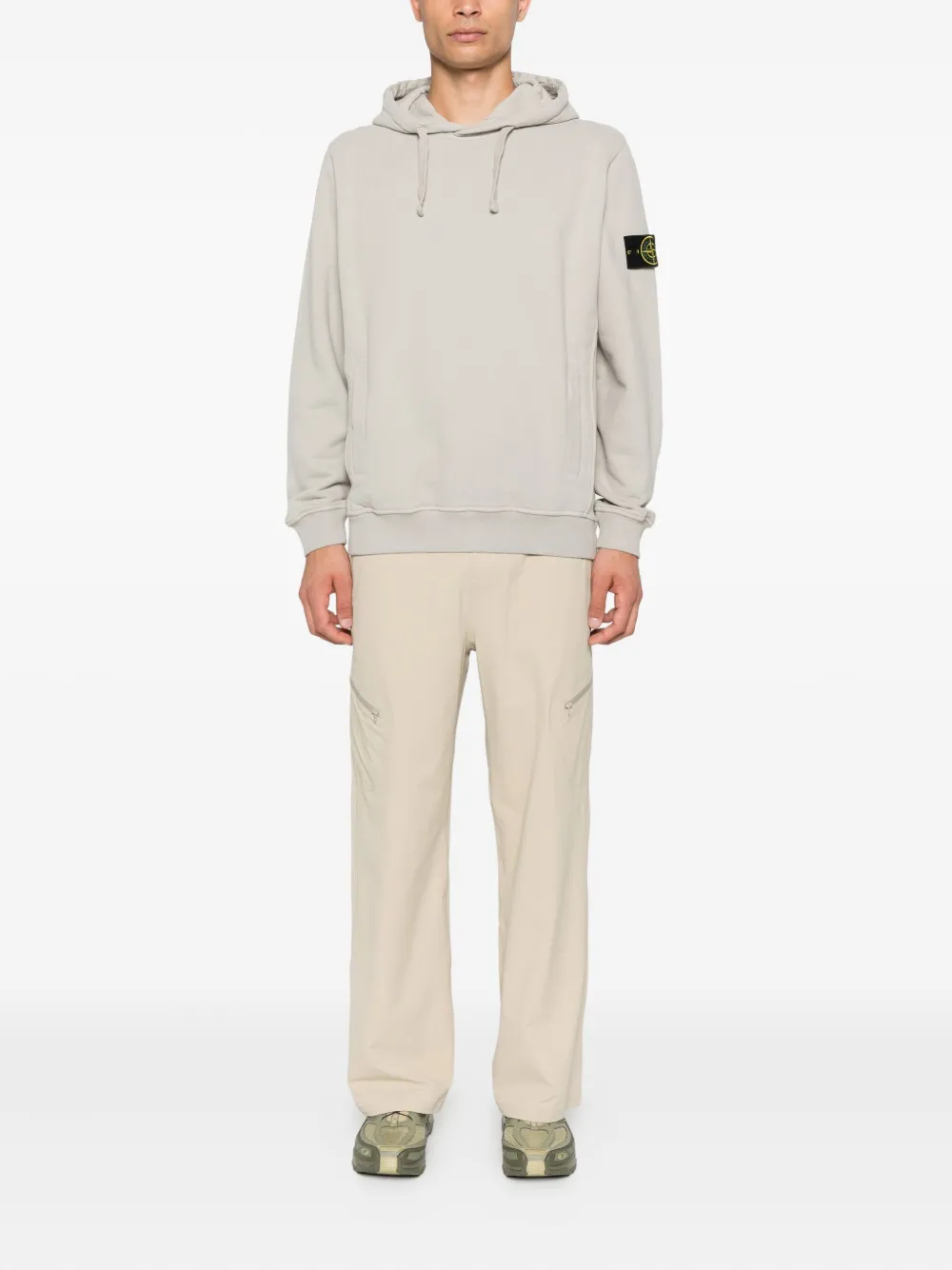 Stone Island Compass-badge hoodie Grijs