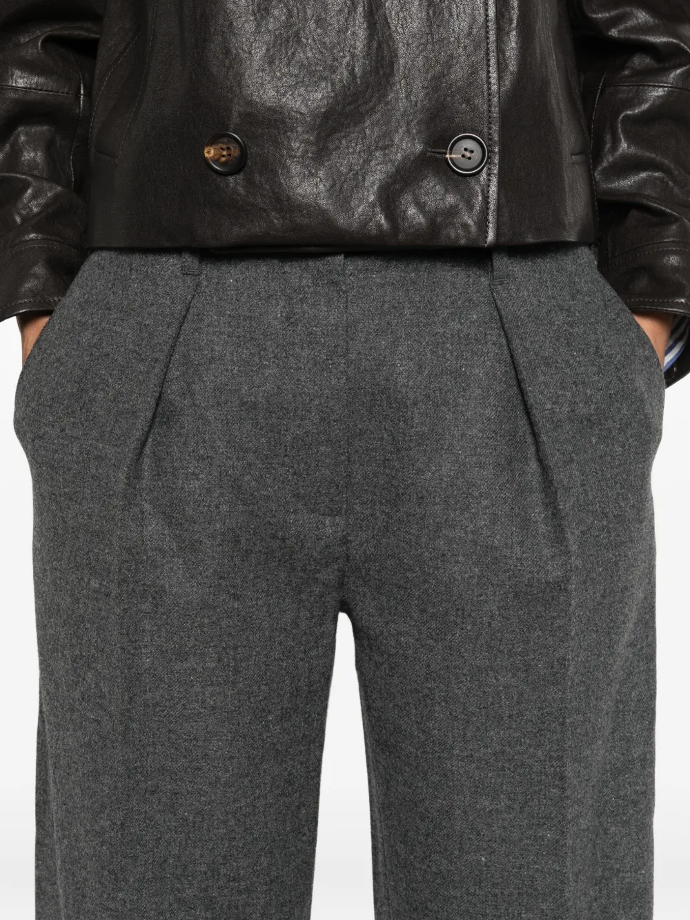 Brunello Cucinelli pleated trousers Grijs