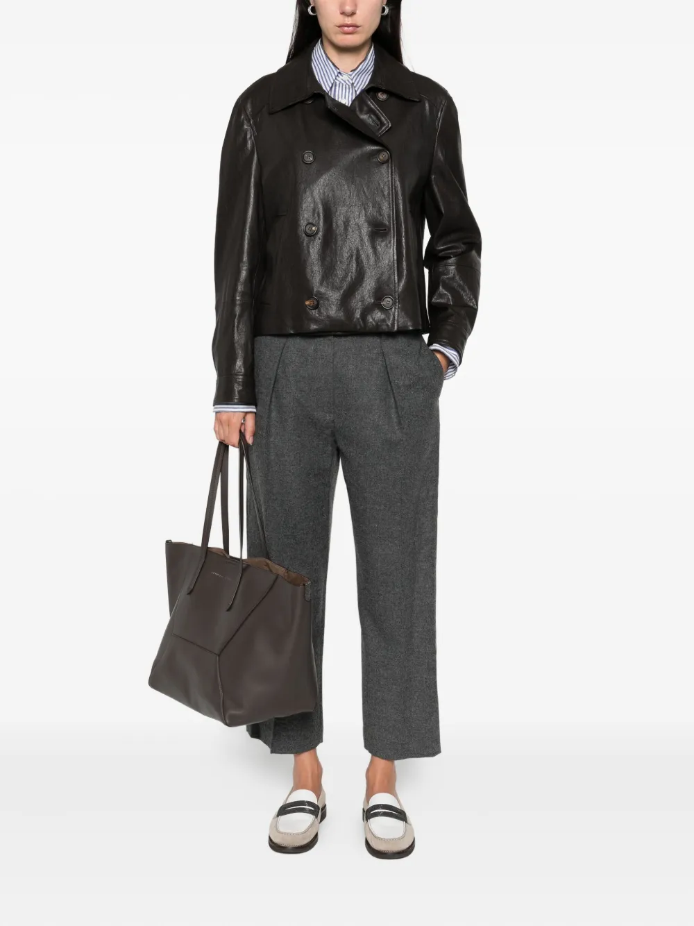 Brunello Cucinelli pleated trousers Grijs