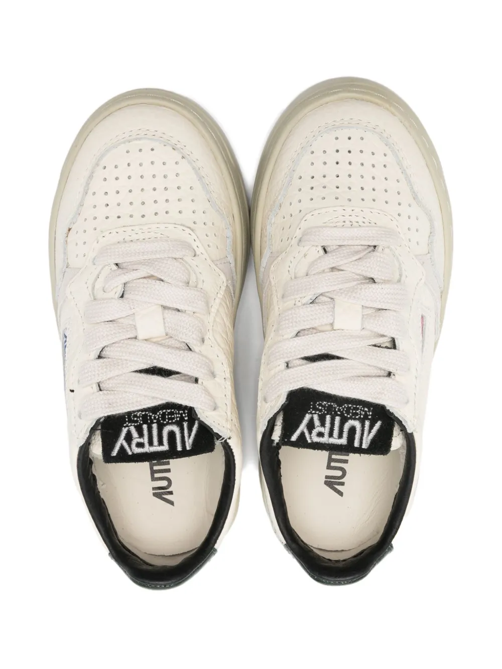 Autry Kids perforated leather sneakers Neutrals