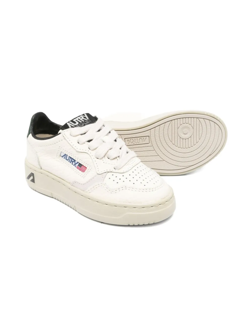 Autry Kids perforated leather sneakers Neutrals
