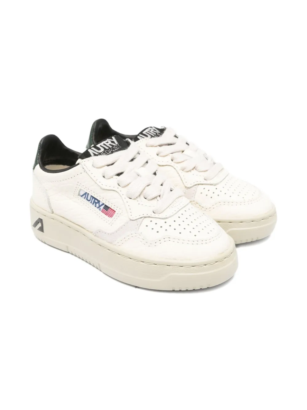 Autry Kids perforated leather sneakers Neutrals