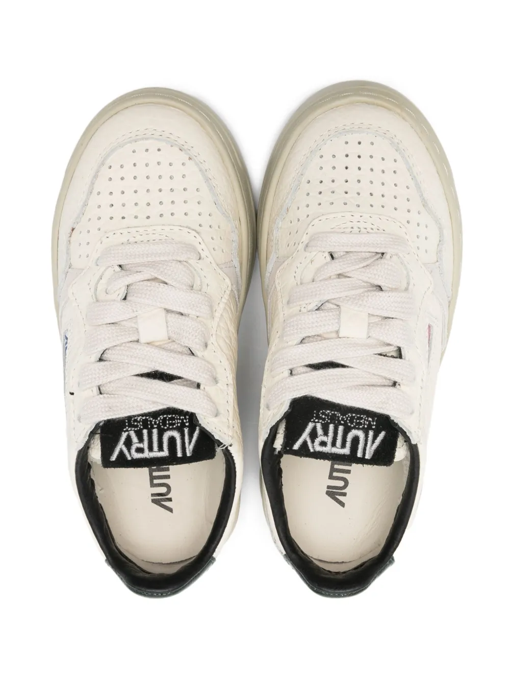 Autry Kids perforated leather sneakers Beige
