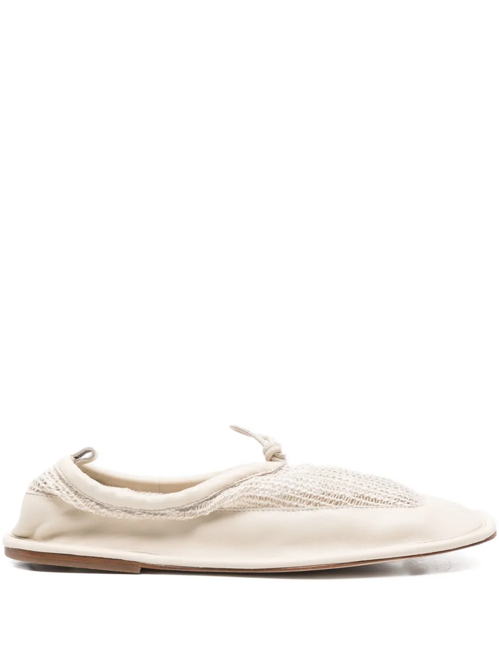 Hereu Puntera mesh-panel ballet flats Neutrals