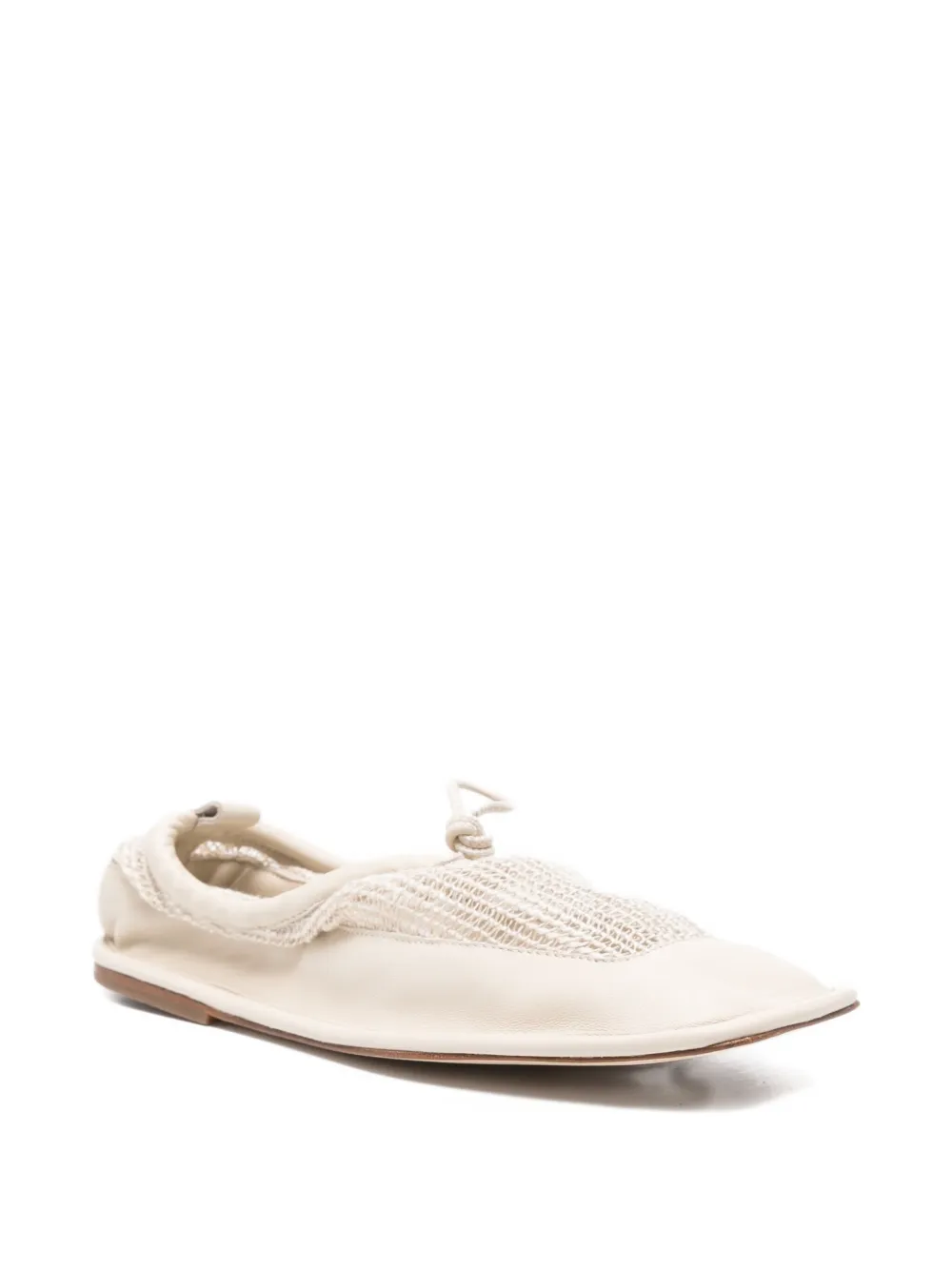 Hereu Puntera mesh-panel ballet flats Neutrals