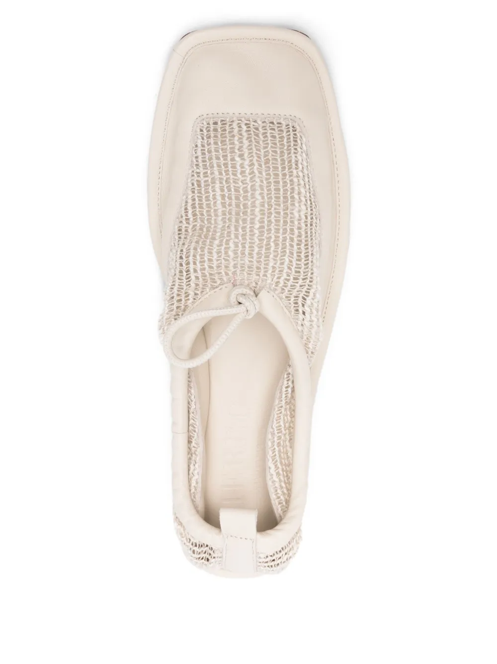 Hereu Puntera mesh-panel ballet flats Neutrals