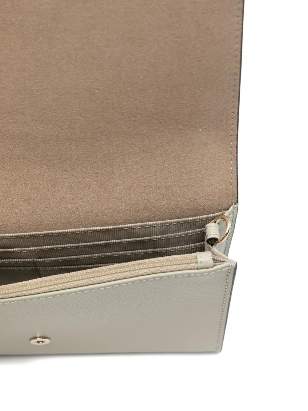 Furla Leather Mini Clutch Bag In Green