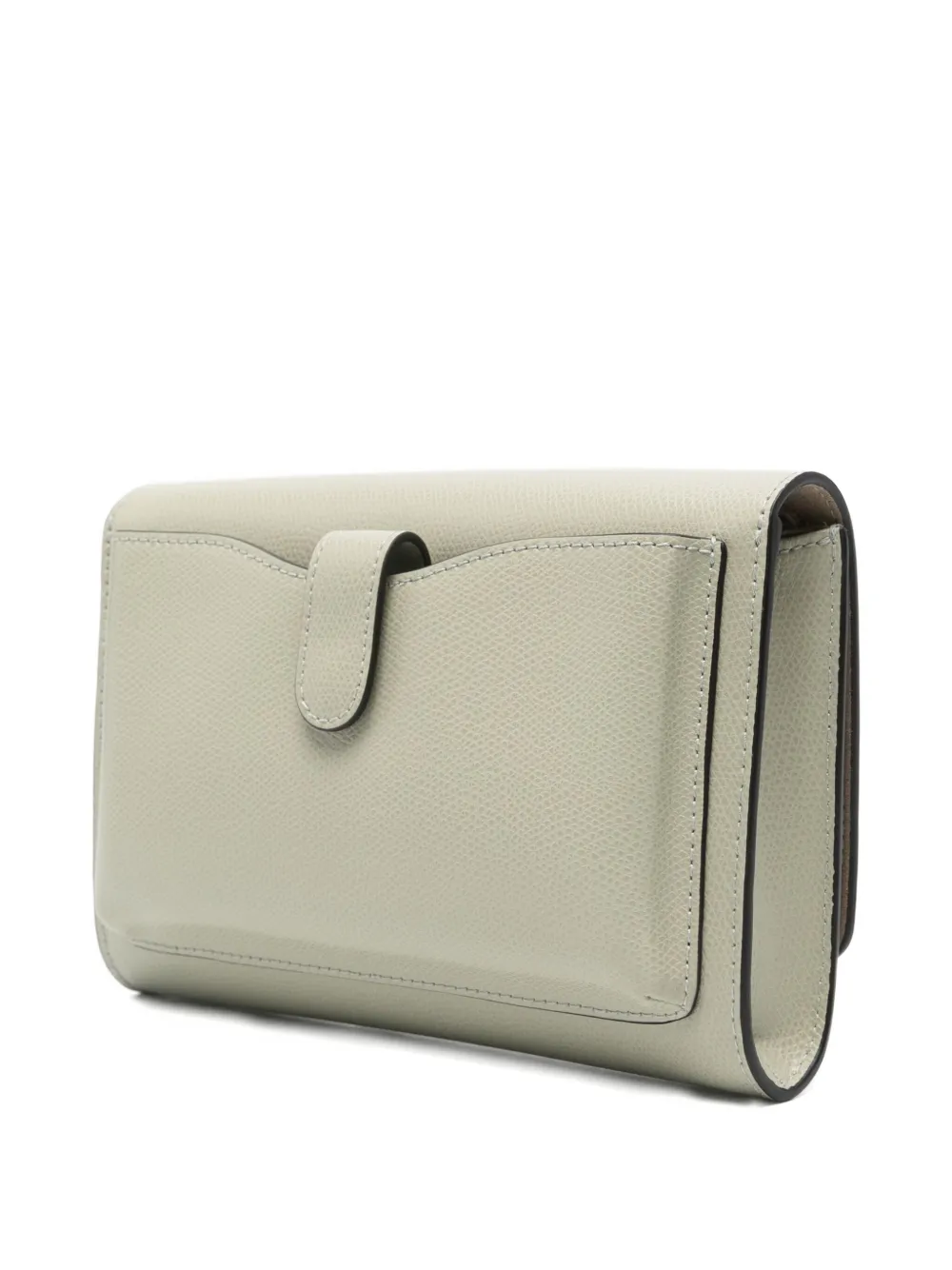 Furla Leather Mini Clutch Bag In Green