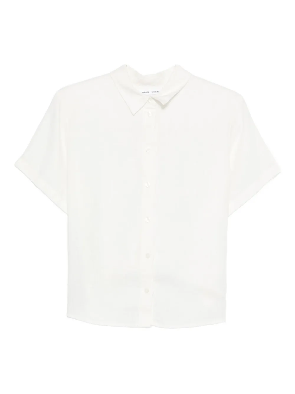 SAMSOE Button-down linnen top Wit